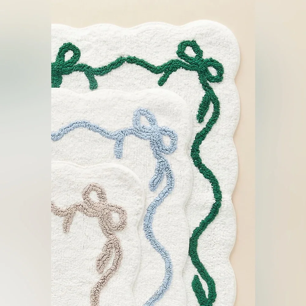 Anthropologie Benedita Bow Tie Bath Mat NEW